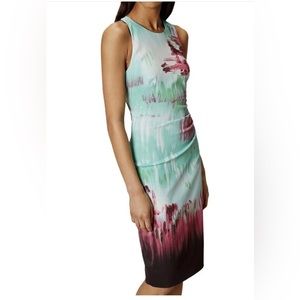 Karen Millen Paint Stroke Pencil Dress Size 6 NWT